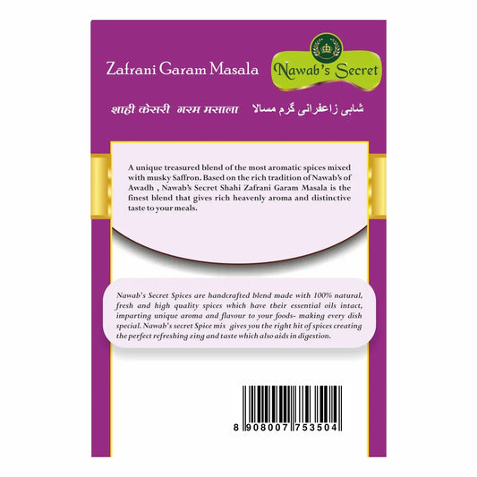 Nawab’s Secret Shahi Zafrani Garam Masala