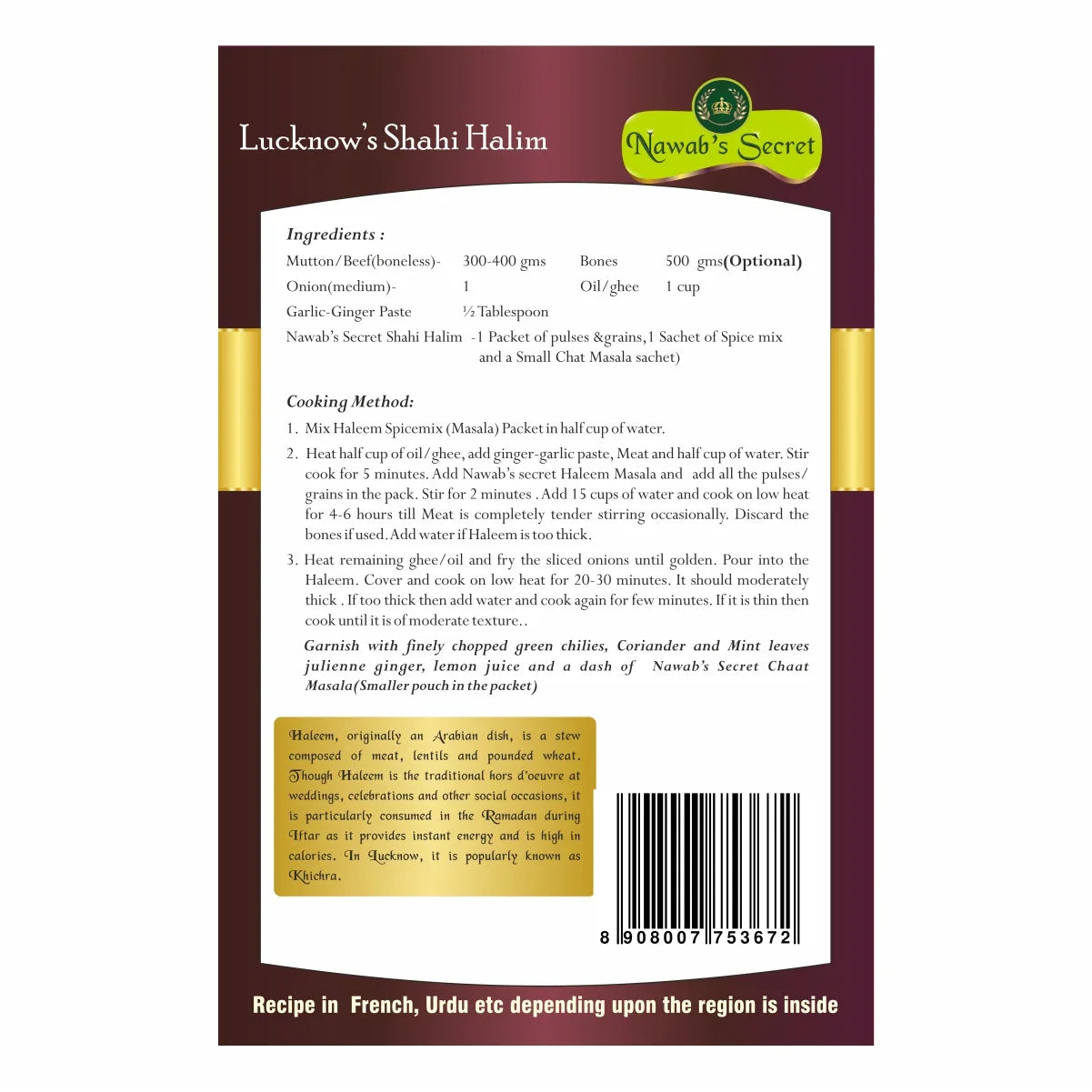 Nawab’s Secret Awadhi Haleem Mix